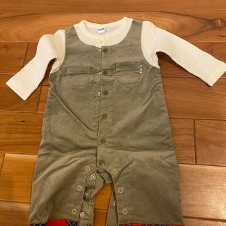 シップスキッズ(SHIPS KIDS)の未使用新品 SHIPS コーディロイ 70cm ロンパース おまけ付き ベビー服(ロンパース)