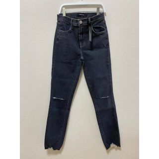 ローズバッド(ROSE BUD)の新品❣️ROSE BUD   ブラックスキニー　ダメージパンツ(デニム/ジーンズ)