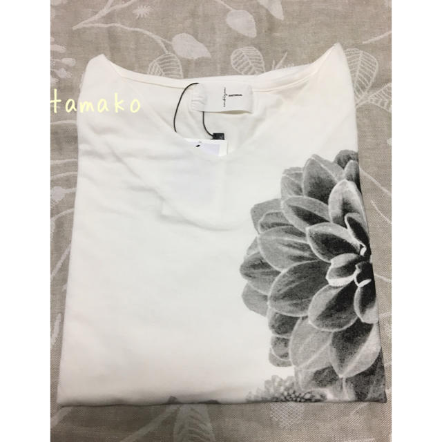 antiqua(アンティカ)のアンティカ ダリア 花柄 トップス Ｔシャツ レディースのトップス(Tシャツ(半袖/袖なし))の商品写真