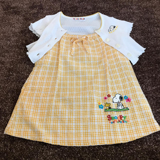 SNOOPY(スヌーピー)のSNOOPYセットワンピース110 キッズ/ベビー/マタニティのキッズ服女の子用(90cm~)(ワンピース)の商品写真