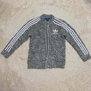 アディダス(adidas)のアディダスオリジナルス　ウールニットジャケット　ブルゾン　グレー　ツイード(ニット/セーター)