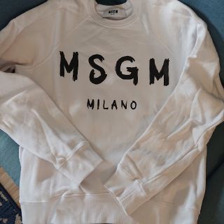 エムエスジイエム(MSGM)のお値下げ中♪【セレショ購入】MSGM トレーナー S ホワイト(スウェット)