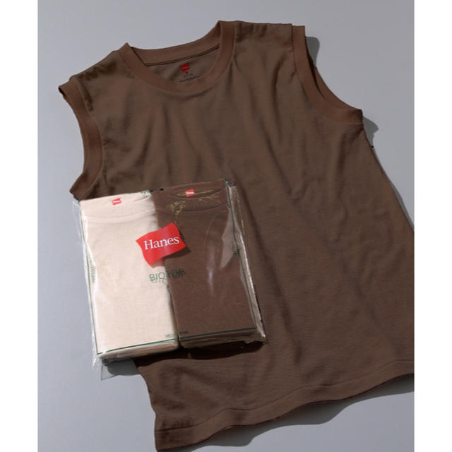 Hanes(ヘインズ)の値下げ！Hanes for BIOTOP Sleeveless T-shirt レディースのトップス(Tシャツ(半袖/袖なし))の商品写真