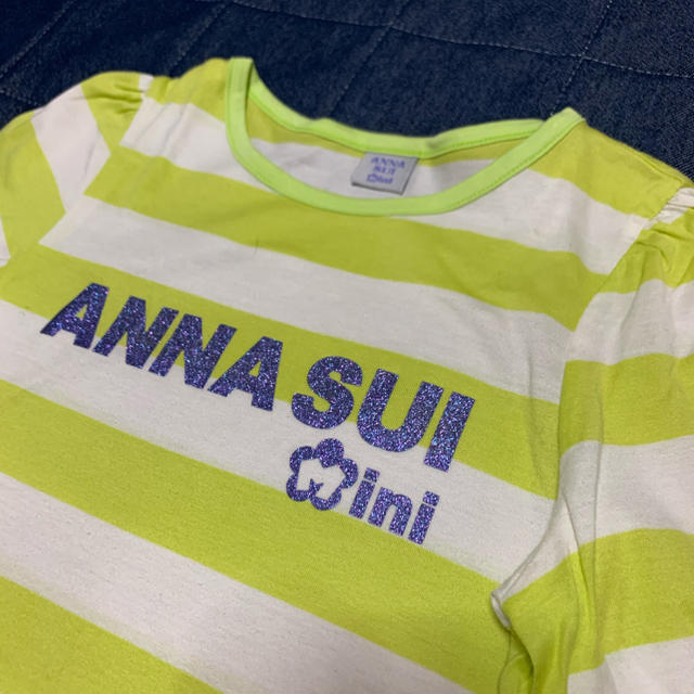 ANNA SUI mini(アナスイミニ)の美品　アナスイミニ　5部袖　パフスリーブ　Tシャツ キッズ/ベビー/マタニティのキッズ服女の子用(90cm~)(Tシャツ/カットソー)の商品写真