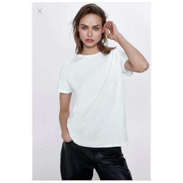 新品 ZARA ベーシックTシャツ　白　サイズM | フリマアプリ ラクマ