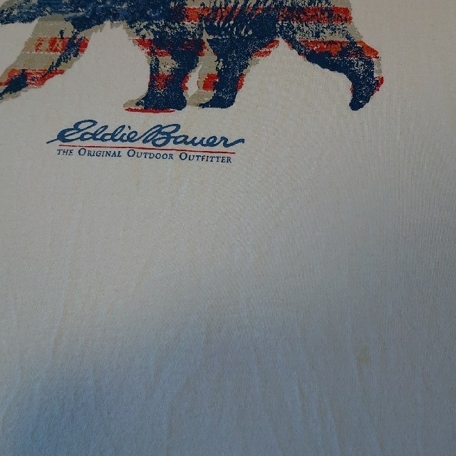 Eddie Bauer(エディーバウアー)のEddieBower アメリカ柄くま Tシャツ USED メンズのトップス(Tシャツ/カットソー(半袖/袖なし))の商品写真