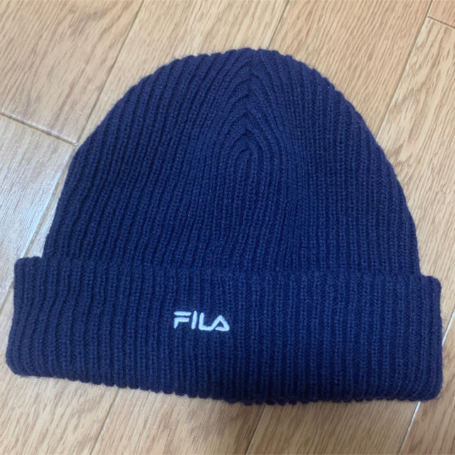 FILA(フィラ)のFILA ニット帽ネイビー レディースの帽子(ニット帽/ビーニー)の商品写真