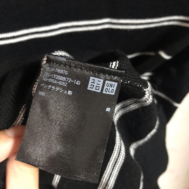 UNIQLO(ユニクロ)の新品　UVカットストライプノースリーブセーター　Sサイズ レディースのトップス(カットソー(半袖/袖なし))の商品写真