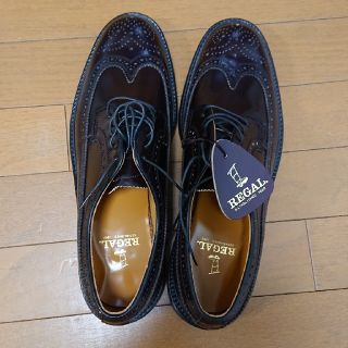 リーガル(REGAL)のREGAL 本革メンズビジネスシューズ ダークブラウン 27.5cmEE(ドレス/ビジネス)