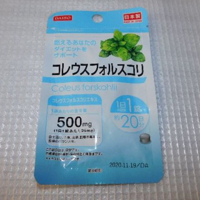 コレウスフォルスコリ 100％ 1粒500mg 100カプセル 100日分 3ヶ月 10日 ...