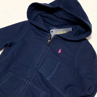 ポロラルフローレン(POLO RALPH LAUREN)のガールズXL/160 ネイビー 新品 DRAPEY TERRY FZ パーカー(ジャケット/上着)