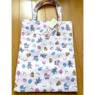 ラデュレ(LADUREE)の春夏ピンクA4★ラデュレ トートバッグ新品大きめマカロンテディベア柄(トートバッグ)