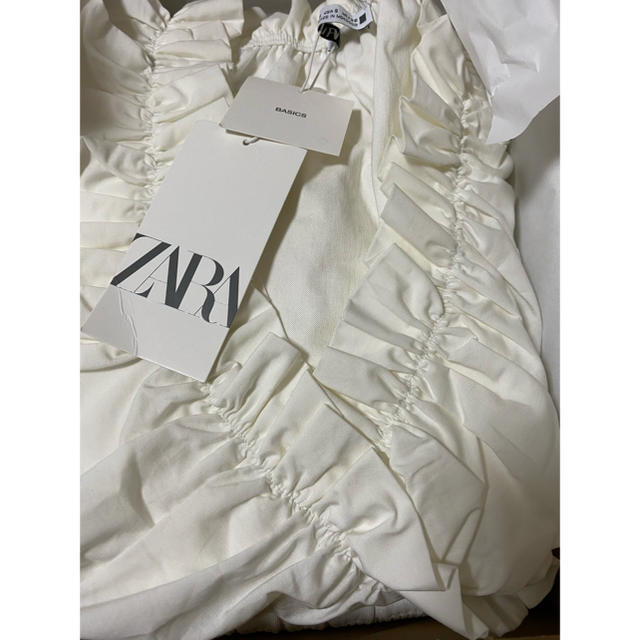 ZARA(ザラ)の＊2020SS＊ZARA フリルトップス レディースのトップス(シャツ/ブラウス(半袖/袖なし))の商品写真