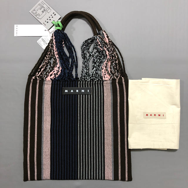 MARNI - マルニ ハンモック バッグ ブルー マルニマーケットの MARNI - マルニ ハンモック バッグ ブルー マルニマーケットの