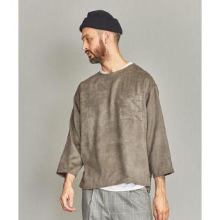 ビューティアンドユースユナイテッドアローズ(BEAUTY&YOUTH UNITED ARROWS)の定価9900円 ビューティ&ユース スエードタッチワイドクオータースリーブ(Tシャツ/カットソー(七分/長袖))