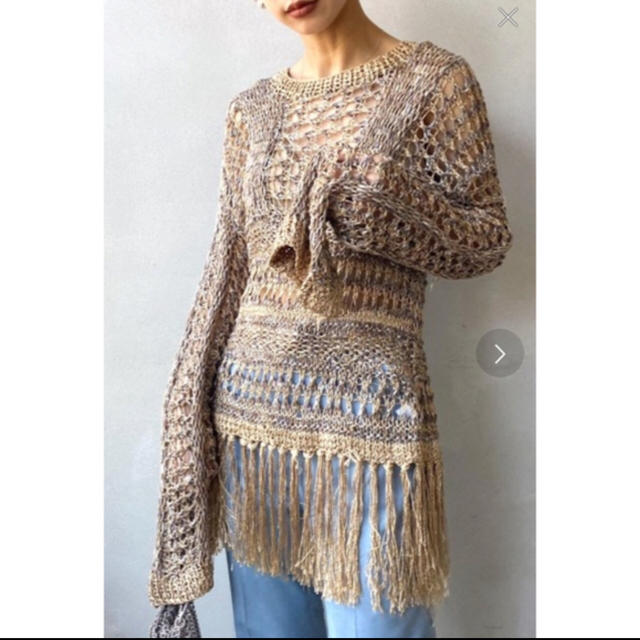 Ameri VINTAGE(アメリヴィンテージ)のアメリヴィンテージ  SPRAY MIX COLOR FRINGE KNIT レディースのトップス(ニット/セーター)の商品写真