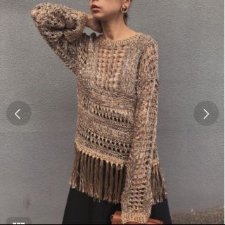 アメリヴィンテージ(Ameri VINTAGE)のアメリヴィンテージ  SPRAY MIX COLOR FRINGE KNIT(ニット/セーター)