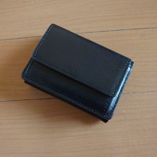 トゥデイフル(TODAYFUL)のTODAYFUL レザー三折りウォレット ブラック 美品(財布)