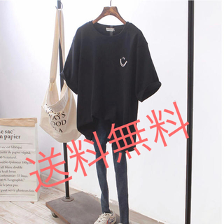 レデースTシャツ ニコちゃん　可愛い シンプル 韓国(Tシャツ(半袖/袖なし))