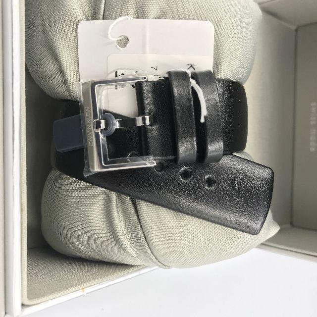 Calvin Klein(カルバンクライン)の【Calvin Klein】クロノグラフ腕時計 レザー ホワイト×ブラック メンズの時計(レザーベルト)の商品写真