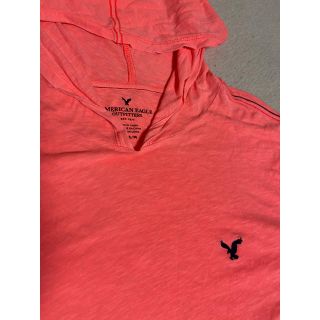 アメリカンイーグル(American Eagle)のアメリカンイーグル　フード付ロングTシャツ　大きめM お値下げ(Tシャツ/カットソー(七分/長袖))