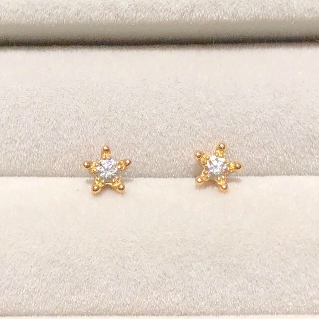 ★スタージュエリー★ダイヤモンド星型ピアス K18  STAR JEWERLY