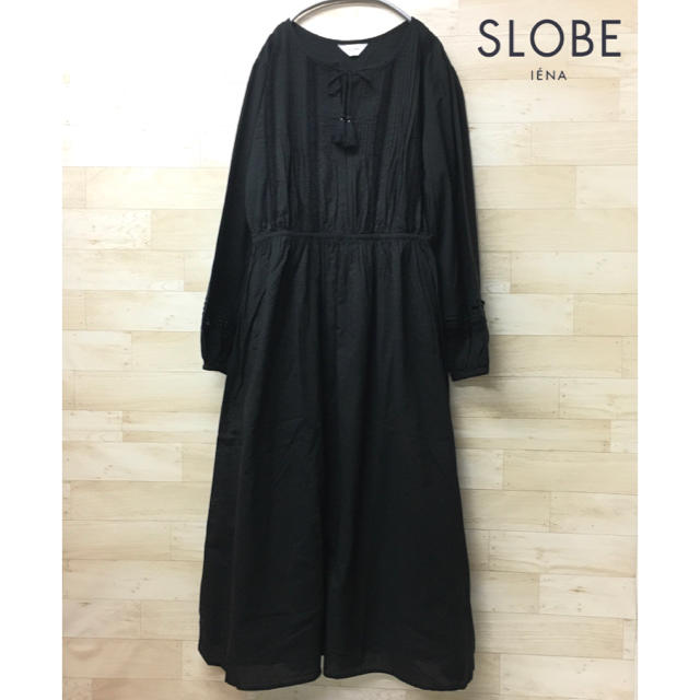 SLOBE IENA(スローブイエナ)の【SLOBE IENA】ワンピース(F) ロング　タッセル  レース　ピンタック レディースのワンピース(ロングワンピース/マキシワンピース)の商品写真