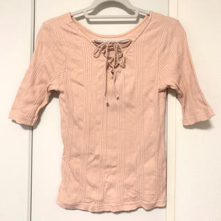 ジーユー(GU)のGU ピンクTシャツ(Tシャツ(半袖/袖なし))