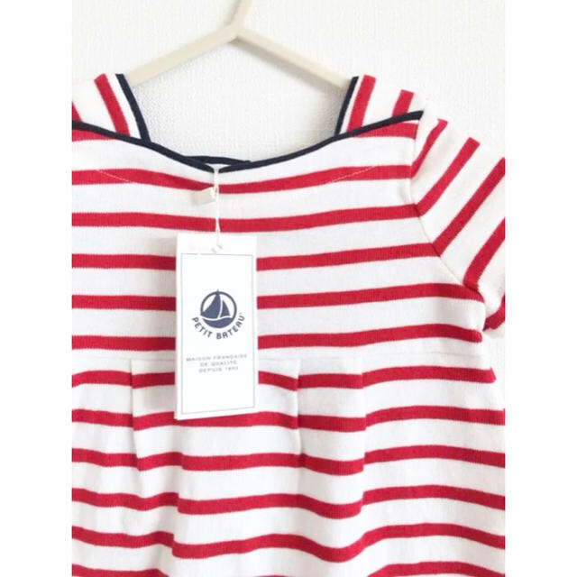 PETIT BATEAU(プチバトー)の【新品・タグ付き】プチバトー　ワンピース　12M 74 キッズ/ベビー/マタニティのベビー服(~85cm)(ワンピース)の商品写真