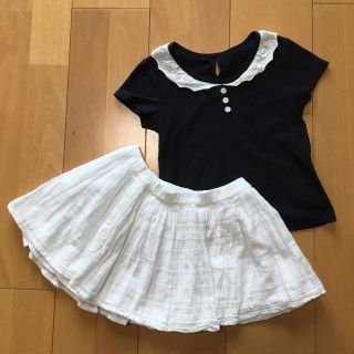 コムサイズム(COMME CA ISM)のCOMME CA ISM 100 カットソー　Gapkids XS スカート(Tシャツ/カットソー)