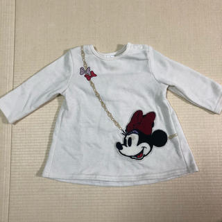 ディズニー(Disney)の長袖Tシャツ　ディズニー　ミニーマウス80cm (Ｔシャツ)