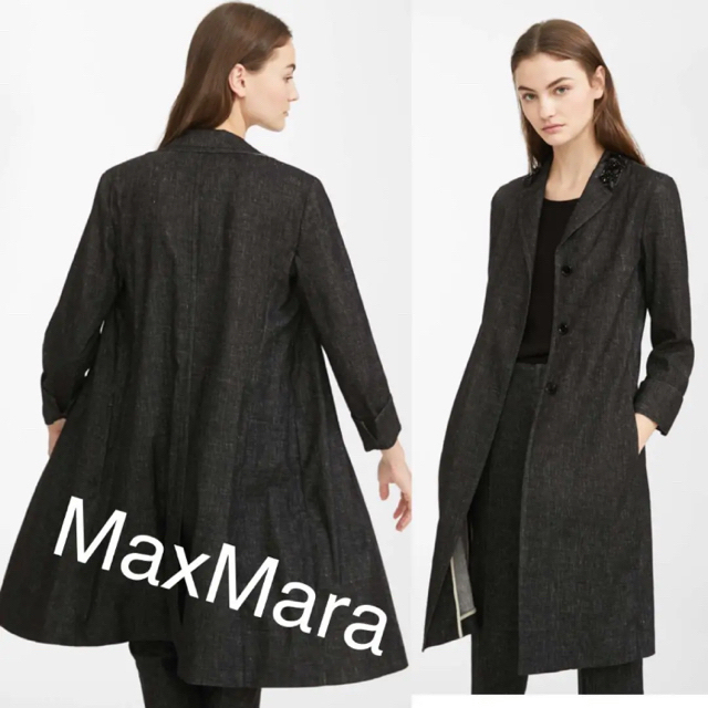 新品12万円 MaxMara コットン リネン ダスター コート