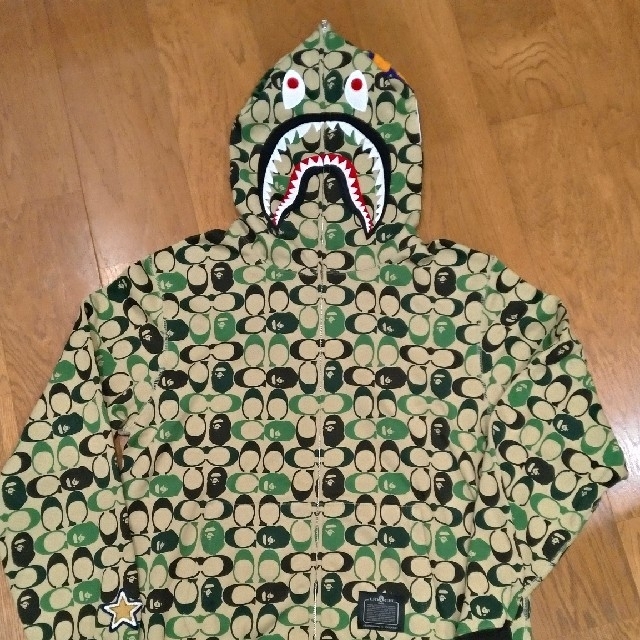 BAPE × COACH SHARK FULL ZIP HOODIE