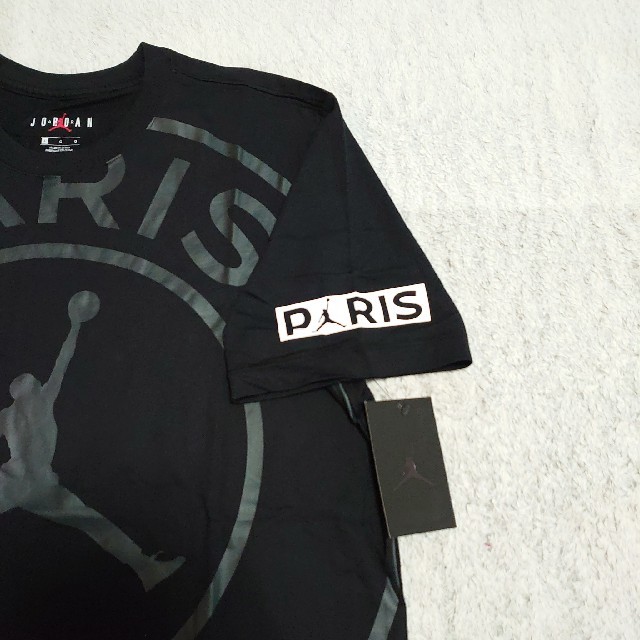 NIKE(ナイキ)のPSG ジョーダン 19/20 ロゴ Tシャツ size L メンズのトップス(Tシャツ/カットソー(半袖/袖なし))の商品写真