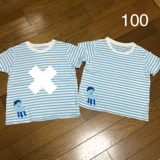 ユニクロ(UNIQLO)の【100】ユニクロ コッシー ボーダー Tシャツ＊ブルー(Tシャツ/カットソー)