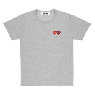 コムデギャルソン(COMME des GARCONS)のXLサイズ　PLAY COMME des GARCONS ダブルハートTシャツ(Tシャツ/カットソー(半袖/袖なし))