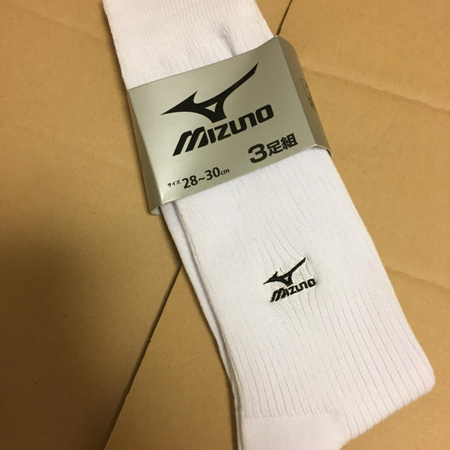 MIZUNO(ミズノ)のMIZUNO 白ソックス　1足組 メンズのレッグウェア(ソックス)の商品写真