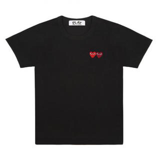 コムデギャルソン(COMME des GARCONS)のLサイズ　PLAY COMME des GARCONS ダブルハートTシャツ(Tシャツ/カットソー(半袖/袖なし))