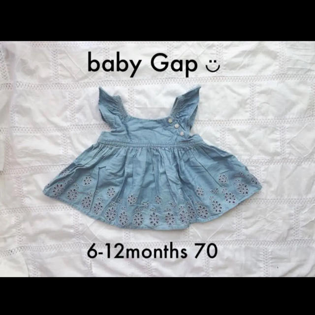 babyGAP(ベビーギャップ)の◎baby Gap◎ レース チュニックワンピース 70 6-12 ブルー キッズ/ベビー/マタニティのベビー服(~85cm)(ワンピース)の商品写真