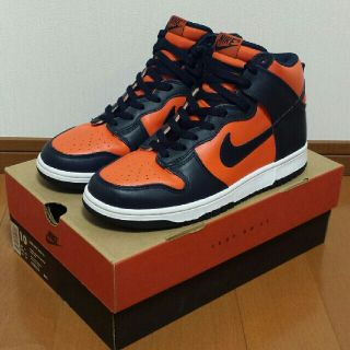 ナイキ(NIKE)の1999 NIKE DUNK HIGH LE (橙×濃紺)US10【QS4】(スニーカー)