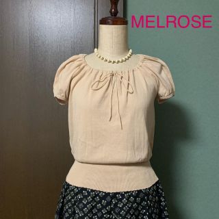 メルローズ(MELROSE)の生成り色半袖ニット（MELROSE）(カットソー(半袖/袖なし))