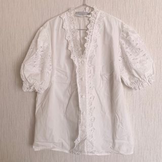 ロキエ(Lochie)のvintage cotton blouse(シャツ/ブラウス(半袖/袖なし))