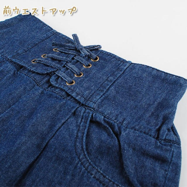 キッズ デニムパンツ ショーツ ショートパンツ デニム 半ズボン 子供  キッズ/ベビー/マタニティのキッズ服女の子用(90cm~)(パンツ/スパッツ)の商品写真