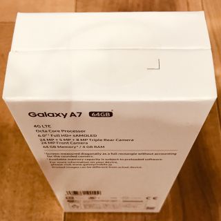 SAMSUNG - 《新品・未開封！》Galaxy A7 ブラック 64GB SIMフリーの