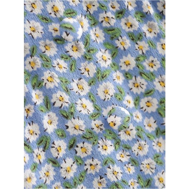 ZARA(ザラ)の1741＊S/S blueレトロ花柄ワンピース レディースのワンピース(ひざ丈ワンピース)の商品写真