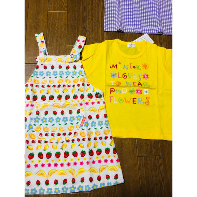 MINI-K(ミニケー)の【新品】ミニK Tシャツ　ノースリーブ　ワンピース　5点セット　100cm キッズ/ベビー/マタニティのキッズ服女の子用(90cm~)(Tシャツ/カットソー)の商品写真