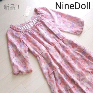 NineDoll⭐新品！定価12000円 日本製 ティアードワンピース/ドレス(ひざ丈ワンピース)