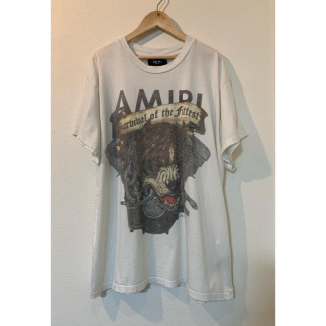 Gucci(グッチ)の【超美品】AMIRI アミリ　Tシャツ　Tシャツ　ロゴ　ホワイト　白 メンズのトップス(Tシャツ/カットソー(半袖/袖なし))の商品写真