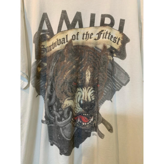 Gucci(グッチ)の【超美品】AMIRI アミリ　Tシャツ　Tシャツ　ロゴ　ホワイト　白 メンズのトップス(Tシャツ/カットソー(半袖/袖なし))の商品写真