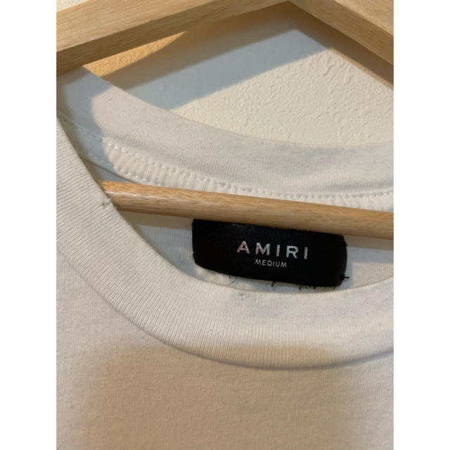 Gucci(グッチ)の【超美品】AMIRI アミリ　Tシャツ　Tシャツ　ロゴ　ホワイト　白 メンズのトップス(Tシャツ/カットソー(半袖/袖なし))の商品写真